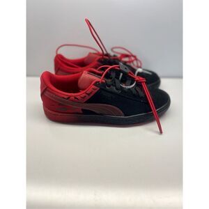 Puma X DC Comics Black Red Suede Classic Batman Bat Boys Size 5 Tennis